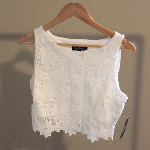 White new with tags on crop top